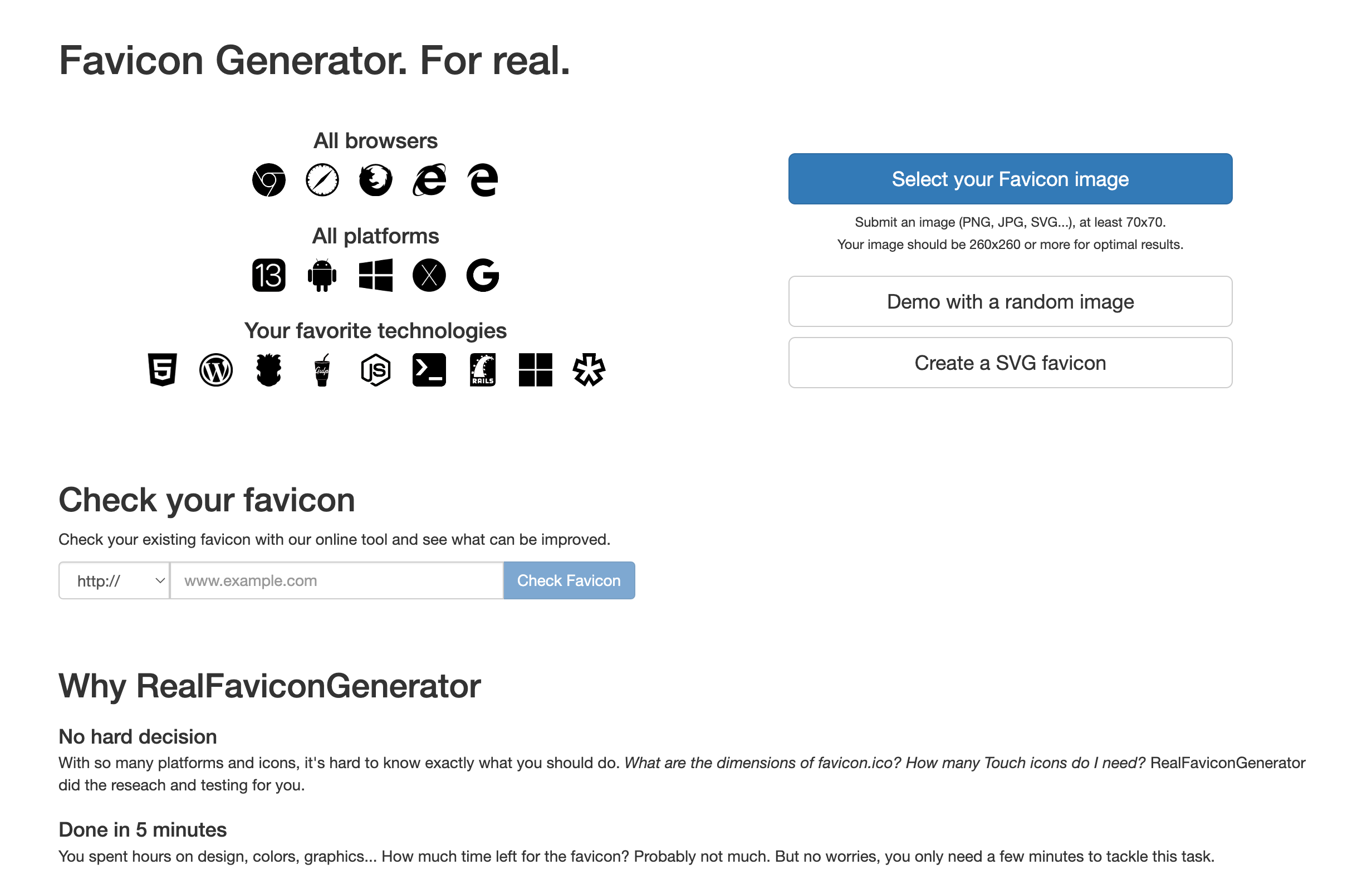 Favicon Generator. For real.